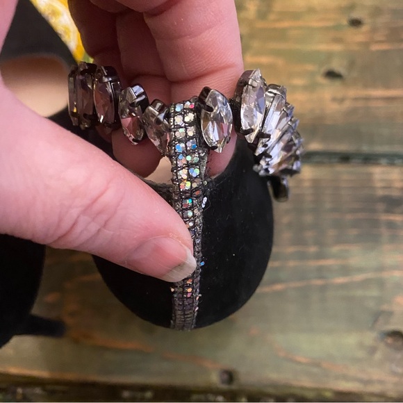 SJP By Sara Jessica Parker Lucid Suede Crystal Ankle Strap Heels - Picture 11 of 13